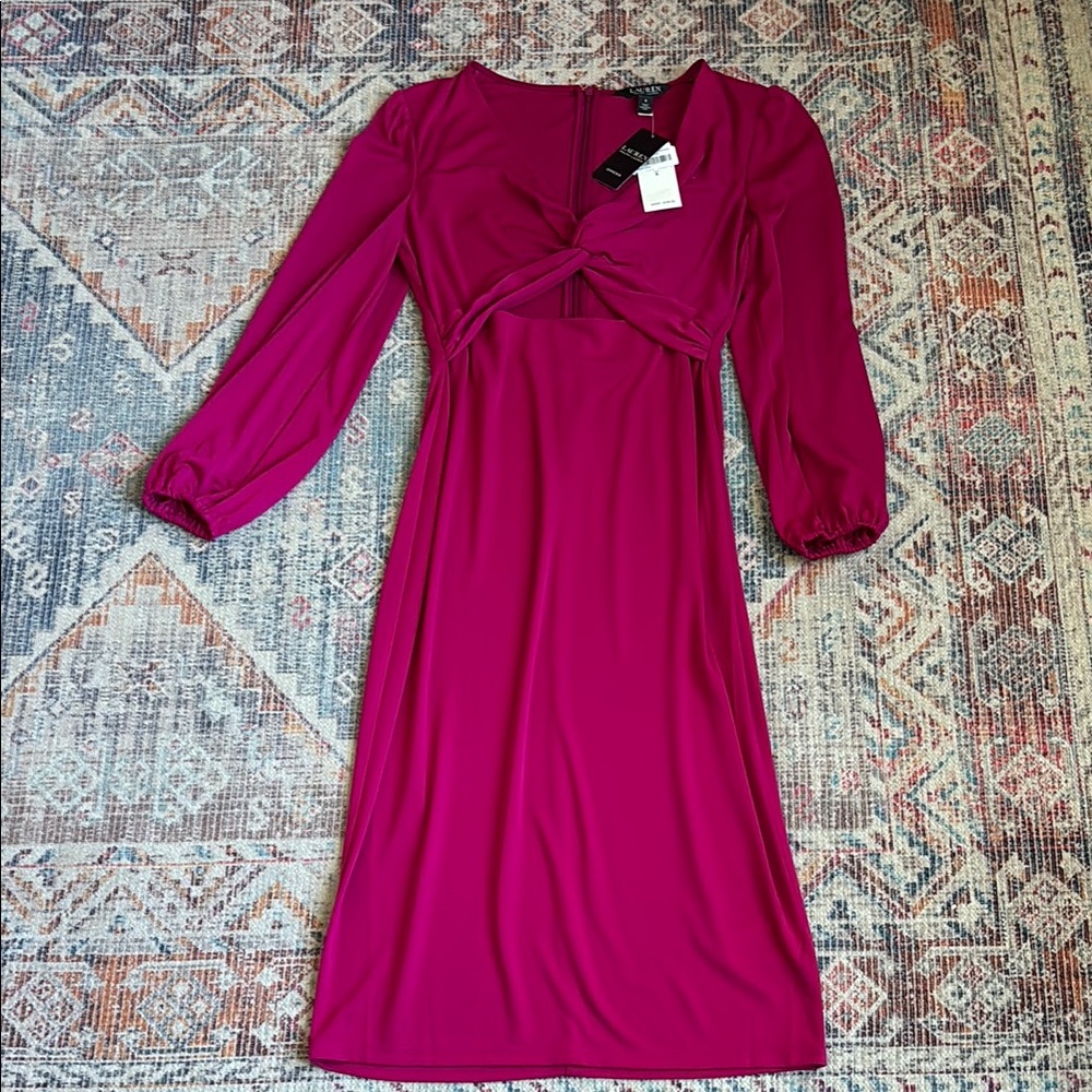 Lauren by Ralph Lauren Long Sleeve Midi Dress